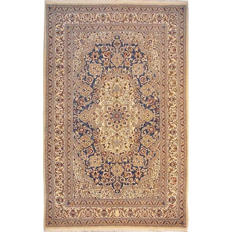 One Of The Kind Persian Nain Rug 8'7" x 5'6": ABC Rugs Kilims Collection Authentic Persian Rug Nain Traditional Style Hand-Knotted Indoor Area Rug With Natural Wool And Silk 8'7" X 5'6" Abcr02795 Hand knotted and meticulously crafted by Persian a