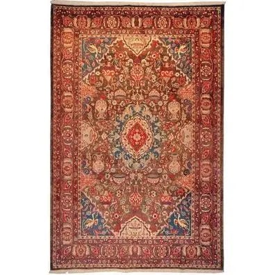 One Of The Kind Persian Mashad Rug 9'10" x 6'6": ABC Rugs Kilims Collection Authentic Persian Rug Mashad Traditional Style Hand-Knotted Indoor Area Rug With Natural Wool And Cotton 9'10" X 6'6" Abcr02100 Hand knotted and meticulously crafted by Pers