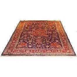 One Of The Kind Persian Mashad Rug 13'1" x 9'8": ABC Rugs Kilims Collection Authentic Persian Rug Mashad Traditional Style Hand-Knotted Indoor Area Rug With Natural Wool And Cotton 13'1" X 9'8" Abcr02750 Hand knotted and meticulously crafted by Pers