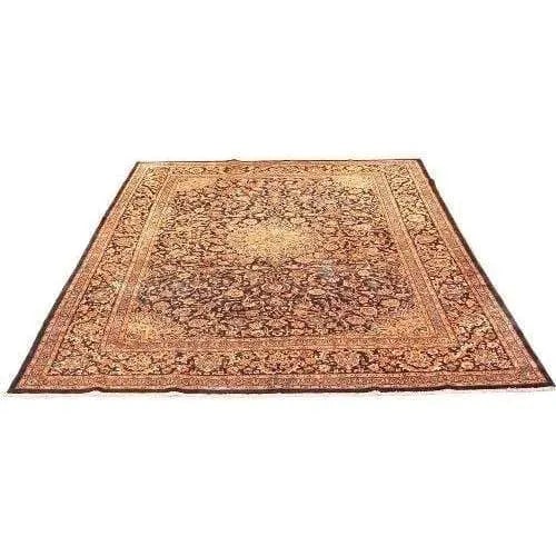 One Of The Kind Persian Mashad Rug 12'11" x 9'11": ABC Rugs Kilims Collection Authentic Persian Rug Mashad Traditional Style Hand-Knotted Indoor Area Rug With Natural Wool And Cotton 12'11" X 9'11" Abcr02204 Hand knotted and meticulously crafted by Pe