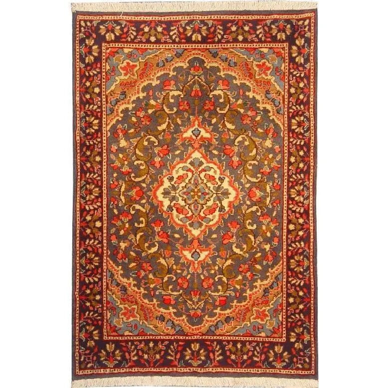 One Of The Kind Persian Kerman Rug 4'9" x 3'2": ABC Rugs Kilims Collection Authentic Persian Rug Kerman Traditional Style Hand-Knotted Indoor Area Rug With Natural Wool And Cotton 4'9" X 3'2" Abcr02847 Hand knotted and meticulously crafted by Persi