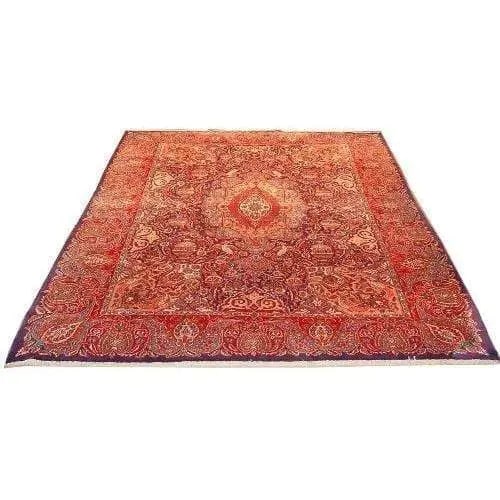 One Of The Kind Persian Kashan Rug 12'11" x 9'7": ABC Rugs Kilims Collection Authentic Persian Rug Kashan Traditional Style Hand-Knotted Indoor Area Rug With Natural Wool And Cotton 12'11" X 9'7" Abcr02727 Hand knotted and meticulously crafted by Per
