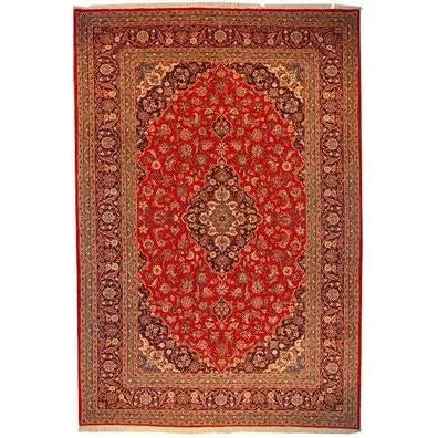 One Of The Kind Persian Kashan Rug 12'0" x 8'0": ABC Rugs Kilims Collection Authentic Persian Rug Kashan Traditional Style Hand-Knotted Indoor Area Rug With Natural Wool And Cotton 12'0" X 8'0" Abcr02473 Hand knotted and meticulously crafted by Pers