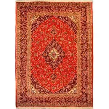 One Of The Kind Persian Kashan Rug 11'8" x 8'0": ABC Rugs Kilims Collection Authentic Persian Rug Kashan Traditional Style Hand-Knotted Indoor Area Rug With Natural Wool And Cotton 11'8" X 8'0" Abcr02474 Hand knotted and meticulously crafted by Pers