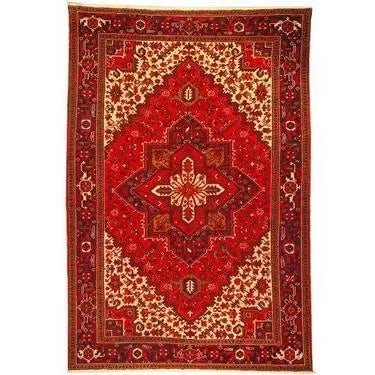 One Of The Kind Persian Heriz Rug 10'2" x 6'10": ABC Rugs Kilims Collection Authentic Persian Rug Heriz Traditional Style Hand-Knotted Indoor Area Rug With Natural Wool And Cotton 10'2" X 6'10" Abcr02345 Hand knotted and meticulously crafted by Pers