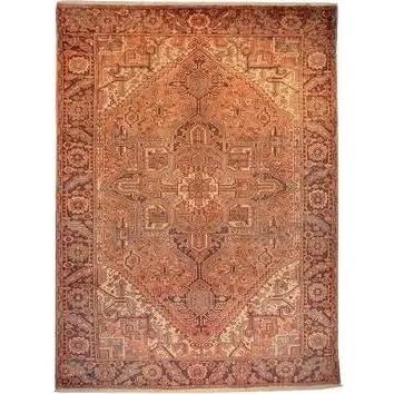 One Of The Kind Persian Heriz Rug 10'11" x 8'0": ABC Rugs Kilims Collection Authentic Persian Rug Heriz Traditional Style Hand-Knotted Indoor Area Rug With Natural Wool And Cotton 10'11" X 8'0" Abcr02094 Hand knotted and meticulously crafted by Pers