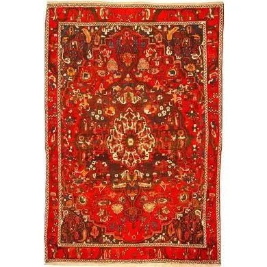 One Of The Kind Persian Bakhtiar Rug 10'4" x 7'1": ABC Rugs Kilims Collection Authentic Persian Rug Bakhtiar Traditional Style Hand-Knotted Indoor Area Rug With Natural Wool And Cotton 10'4" X 7'1" Abcr02456 Hand knotted and meticulously crafted by Pe