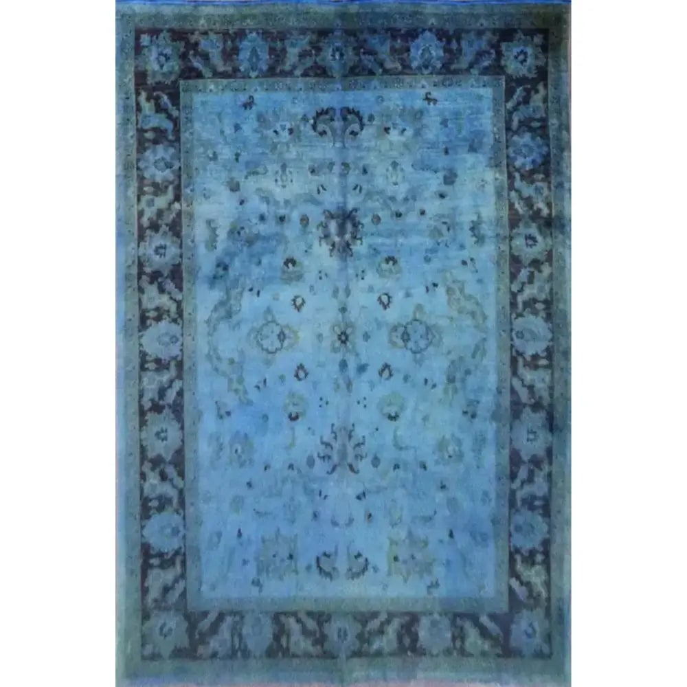 One Of The Kind Persian Tabriz Rug 10'7" x 7'10": ABC Rugs Kilims Collection Overdye Semi Antique Hand Knotted Persian Tabriz Rugs, Traditional Floral,Natural Vegetable Dyes, Wool, Blue, 10'7"X7'10", Abcr17980 (Green : 17980) Hand knotted and meticul
