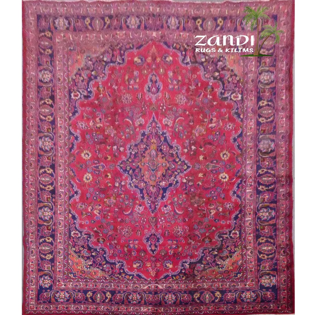 One Of The Kind Persian Tabriz Rug 12' x 9': ABC Rugs Kilims Collection Tabriz Semi Antique Hand Knotted Persian Tabriz Rugs, Traditional Floral, Natural Vegetable Dyes, Wool, Red, 12' X 9', Abcr12538 (Red : 12538) Hand knotted and meticulously 