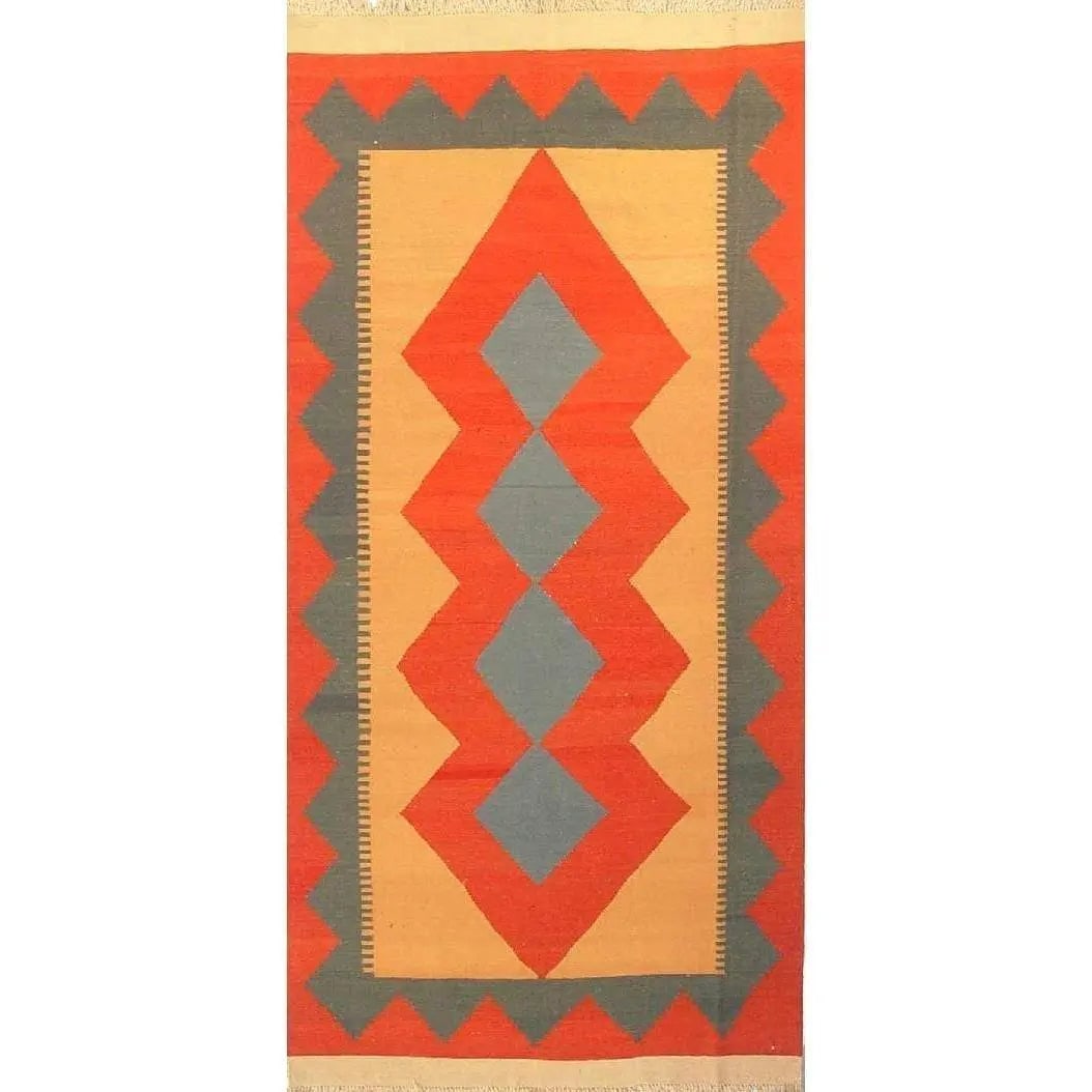 One Of The Kind Shiraz Persian Kilim 9'9" X 4'6": ABC Rugs Kilims Collection Shiraz Persian Kilim Collection And Modern Colorful Hand-Knotted Multi Area Kilim With Natural Wool And Cotton 9'9" X 4'6" Abck00075 Hand knotted and meticulously crafted by
