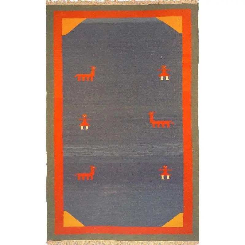 One Of The Kind Shiraz Persian Kilim 8'2" X 5'1": ABC Rugs Kilims Collection Shiraz Persian Kilim Collection And Modern Colorful Hand-Knotted Multi Area Kilim With Natural Wool And Cotton 8'2" X 5'1" Abck00072 Hand knotted and meticulously crafted by