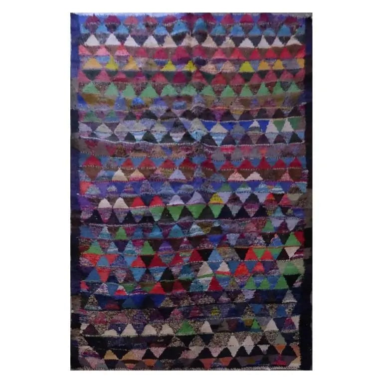 One Of The Kind Sanandaj Vintage Authentic Hand-Knotted Kilim 7'5" X 4'7": ABC Rugs Kilims Collection Sanandaj Vintage Hand-Knotted Kilim Made With Natural Wool And Cotton 228 X 142Cm (Abc1760) (Multi Color) Hand knotted and meticulously crafted by Sanandaj artisans, this st