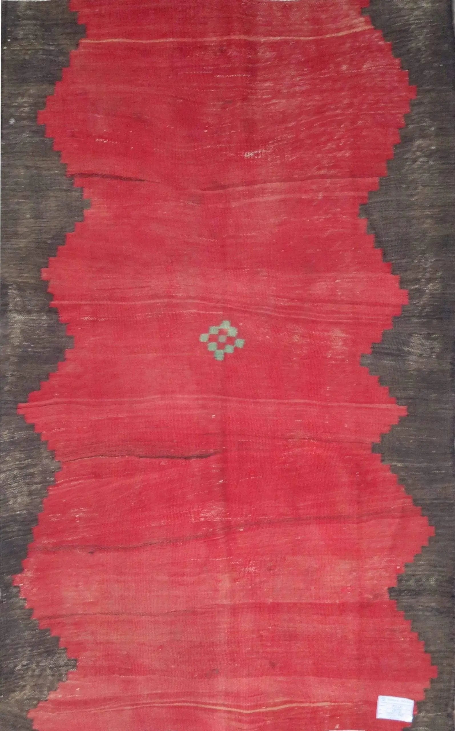 One Of The Kind Authentic Hand-Knotted Sanandaj Vintage Kilim 7'0" X 4'0": ABC Rugs Kilims Collection Sanandaj Seneh, Vintage Kilim Collection And Modern Hand-Knotted Area Kilim With Natural Wool And Cotton 7'0" X 4'0" (Abc-Per-1253) (Red, Black) Hand knotted and meticulousl