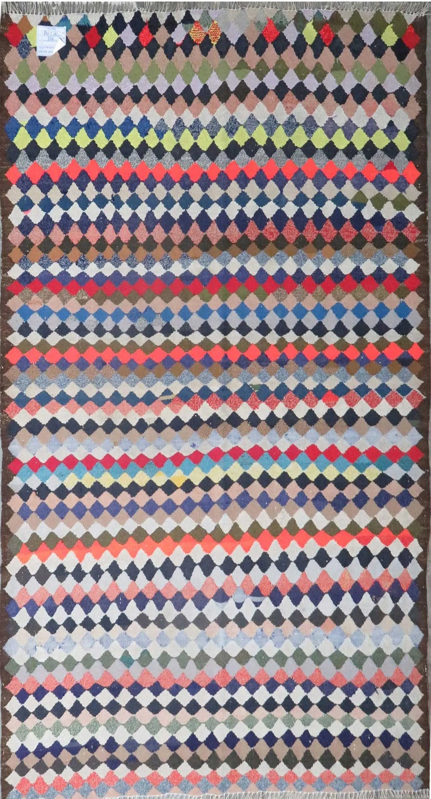 One Of The Kind Authentic Hand-Knotted Sanandaj Vintage Kilim 6'0" X 4'0": ABC Rugs Kilims Collection Sanandaj Seneh, Vintage Kilim Collection And Modern Hand-Knotted Area Kilim With Natural Wool And Cotton 6'0" X 4'0" (Abc-Per-1902) (Multi Color) Hand knotted and meticulous
