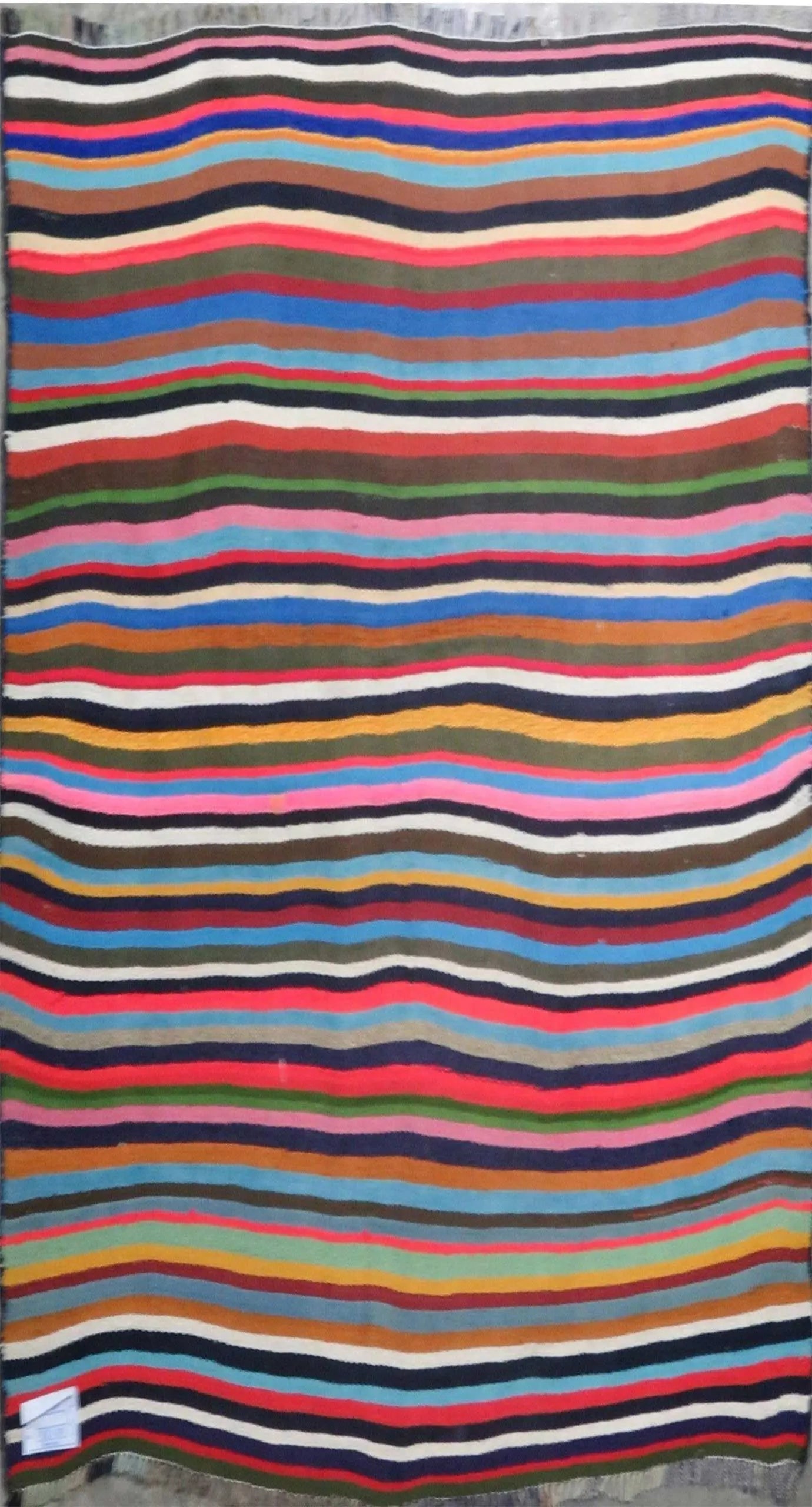 One Of The Kind Authentic Hand-Knotted Sanandaj Vintage Kilim 5'0" X 4'0": ABC Rugs Kilims Collection Sanandaj Seneh, Vintage Kilim Collection And Modern Colorful Hand-Knotted Area Kilim With Natural Wool And Cotton 5'0" X 4'0" (Abc-Per-1786) (Multi Color) Hand knotted and m