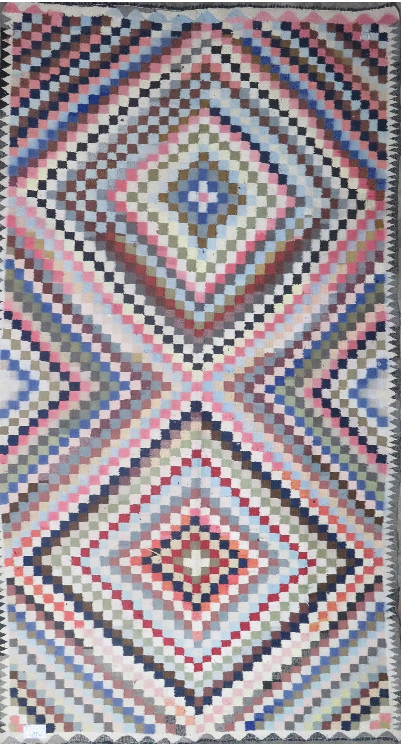 One Of The Kind Authentic Hand-Knotted Sanandaj Vintage Kilim 10'0" X 5'0": ABC Rugs Kilims Collection Sanandaj Seneh, Vintage Kilim Collection And Modern Hand-Knotted Area Kilim With Natural Wool And Cotton 10'0" X 5'0" (Abc-Per-1739) (Multi Color) Hand knotted and meticulou