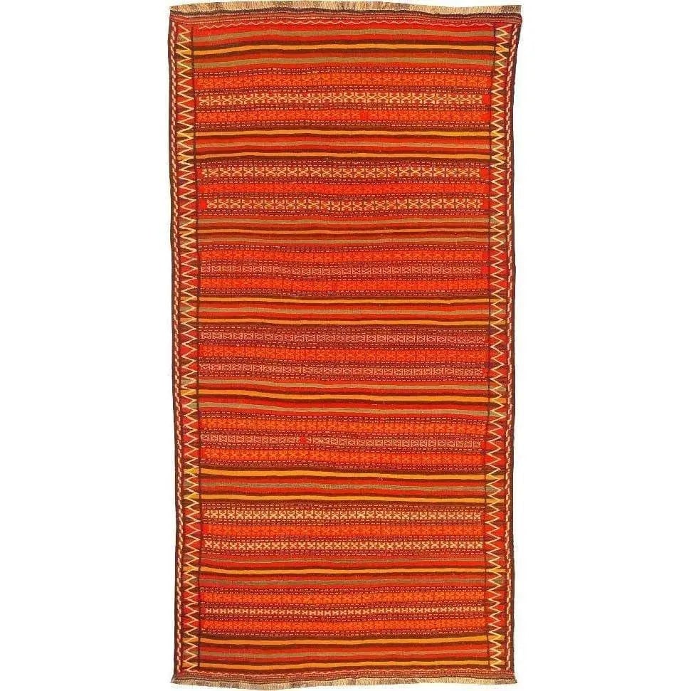 One Of The Kind Mashad Persian Kilim 10'5" X 5'2": ABC Rugs Kilims Collection Mashad Persian Kilim Collection And Modern Colorful Hand-Knotted Multi Area Kilim With Natural Wool And Cotton 10'5" X 5'2" Abck00270 Hand knotted and meticulously crafted b