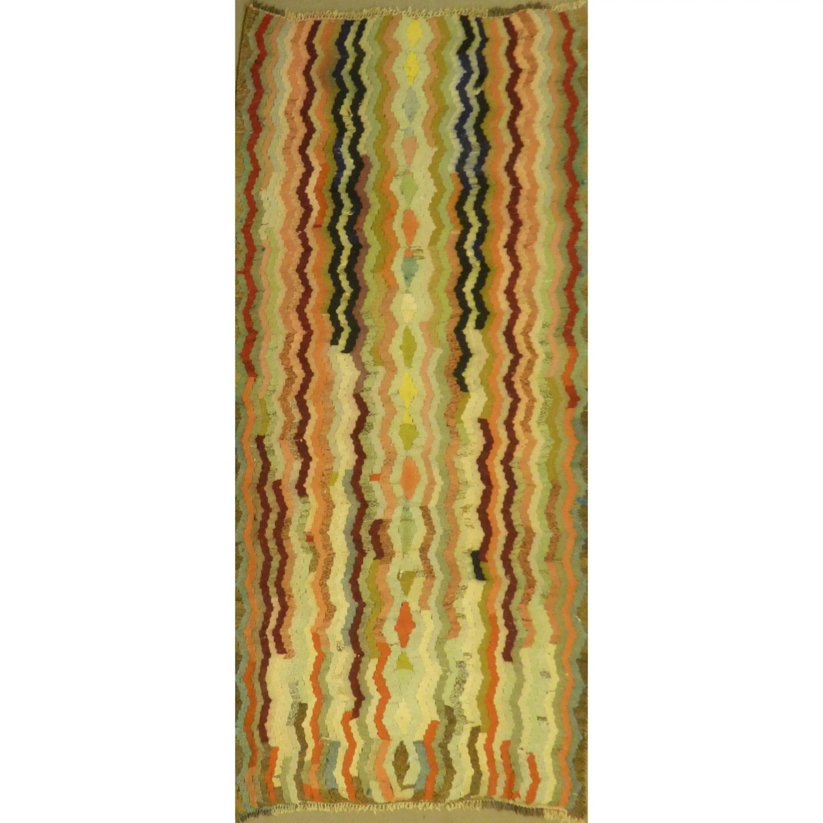 One Of The Kind Authentic Hand-Knotted Sanandaj Vintage Kilim 8'10" X 4'8": ABC Rugs Kilims Collection Authentic Hand-Knotted Sanandaj Vintage Kilims Natural Wool Seneh Collection Area Kilim 8'10" X 4'8" (Abckg1112) (Multi Color) Hand knotted and meticulously crafted by Sanan