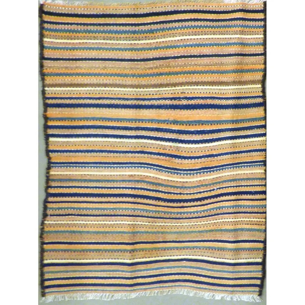 One Of The Kind Authentic Hand-Knotted Sanandaj Vintage Kilim 6'1" X 3'7" (1 of 1)