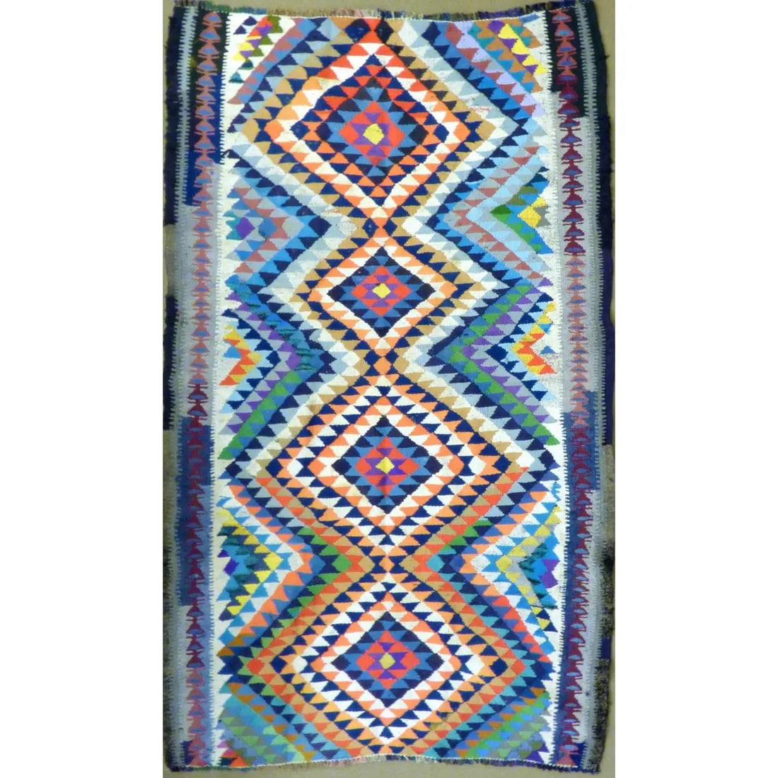 One Of The Kind Authentic Hand-Knotted Sanandaj Vintage Kilim 8'10" X 5'1": ABC Rugs Kilims Collection Authentic Hand-Knotted Sanandaj Vintage Kilims Natural Wool Seneh Collection Area Kilim 8'10" X 5'1" (Abckg1092) (Multi Color) Hand knotted and meticulously crafted by Sanan