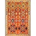 One Of The Kind Ardabil Persian Kilim 8'6" x 5'10": ABC Rugs Kilims Collection Ardabil Persian Kilim Collection And Modern Colorful Hand-Knotted Multi Area Kilim With Natural Wool And Cotton 8'6" X 5'10" Abck00125 Hand knotted and meticulously crafted 