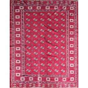 One Of The Kind Hand-Knotted Persian Wool Rug _ Luxurious Vintage Design, 12'7" x 9'9", Artisan