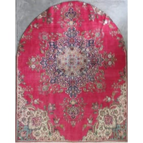 One Of The Kind Hand-Knotted Persian Wool Rug _ Luxurious Vintage Design, 9'0" x 7'1", Artisan