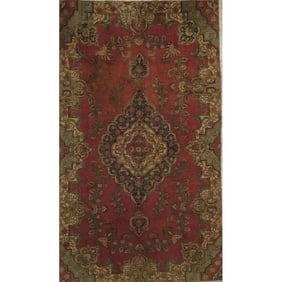 One Of The Kind Hand-Knotted Persian Wool Rug _ Luxurious Vintage Design, 8'2" x 6'0", Artisan