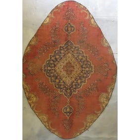 One Of The Kind Hand-Knotted Persian Wool Rug _ Luxurious Vintage Design, 8'2" x 4'9", Artisan