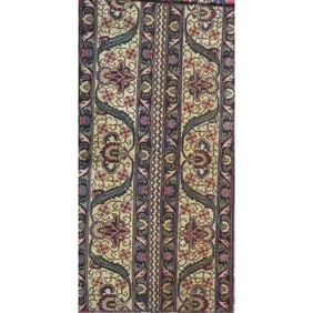 One Of The Kind Hand-Knotted Persian Wool Rug _ Luxurious Vintage Design, 7'11" x 2'0", Artisan