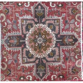 One Of The Kind Hand-Knotted Persian Wool Rug _ Luxurious Vintage Design, 6'11" x 4'3", Artisan