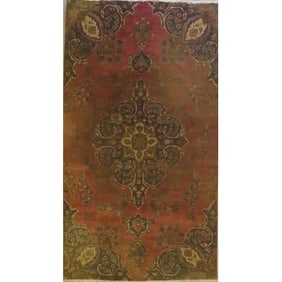 One Of The Kind Hand-Knotted Persian Wool Rug _ Luxurious Vintage Design, 6'10" x 4'0", Artisan