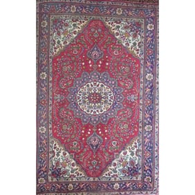 One Of The Kind Hand-Knotted Persian Wool Rug _ Luxurious Vintage Design, 12'5" x 9'10", Artisan