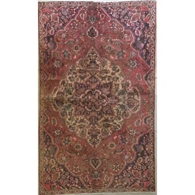 One Of The Kind Hand-Knotted Persian Wool Rug _ Luxurious Vintage Design, 12'10" x 9'2", Artisan