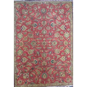 One Of The Kind Hand-Knotted Persian Wool Rug _ Luxurious Vintage Design, 11'6" x 8'9", Artisan