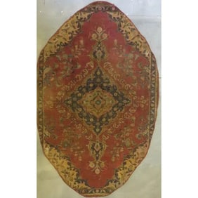 One Of The Kind Hand-Knotted Persian Wool Rug _ Luxurious Vintage Design, 10'2" x 6'10", Artisan