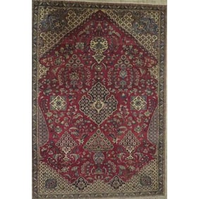 One Of The Kind Hand-Knotted Persian Wool Rug _ Luxurious Vintage Design, 11'9" x 8'3", Artisan