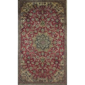 One Of The Kind Hand-Knotted Persian Wool Rug _ Luxurious Vintage Design, 11'11" x 8'10", Artisan