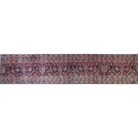 One Of The Kind Hand-Knotted Persian Wool Rug _ Luxurious Vintage Design, 8'5" x 1'6", Artisan