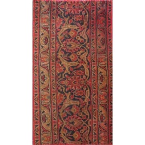 One Of The Kind Hand-Knotted Persian Wool Rug _ Luxurious Vintage Design, 3'5" x 1'10", Artisan