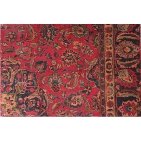 One Of The Kind Hand-Knotted Persian Wool Rug _ Luxurious Vintage Design, 3'4" x 2'5", Artisan