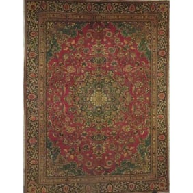 One Of The Kind Hand-Knotted Persian Wool Rug _ Luxurious Vintage Design, 8'2" x 4'11", Artisan