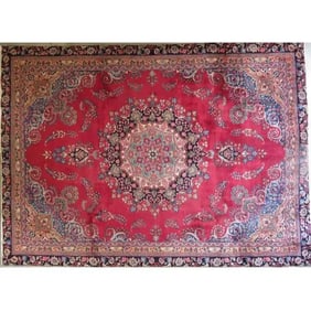 One Of The Kind Hand-Knotted Persian Wool Rug _ Luxurious Vintage Design, 7'7" x 4'11", Artisan