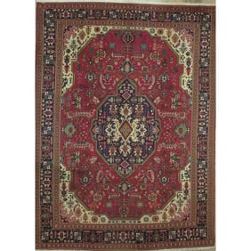 One Of The Kind Hand-Knotted Persian Wool Rug _ Luxurious Vintage Design, 12'4" x 4'11", Artisan