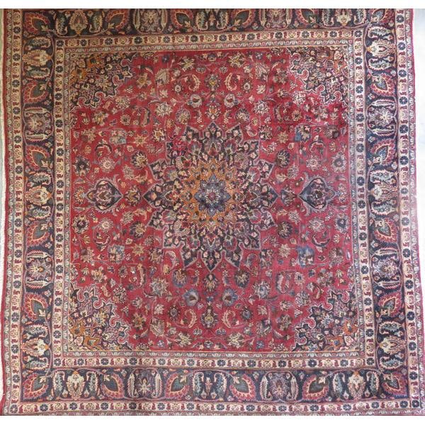 One Of The Kind Hand-Knotted Persian Wool Rug _ Luxurious Vintage Design, 12'2" x 9'4", Artisan: Hand-Knotted Persian Wool Rug _ Luxurious Vintage Design, 12'2" x 9'4", Artisan Crafted, Authentic hand-knotted traditional antique vintage Persian rugs, in excellent vintage condition with over 60 ye