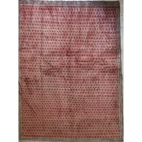 One Of The Kind Hand-Knotted Persian Wool Rug _ Luxurious Vintage Design, 9'7" x 6'3", Artisan