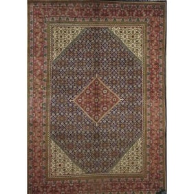 One Of The Kind Hand-Knotted Persian Wool Rug _ Luxurious Vintage Design, 13'1" x 9'8", Artisan