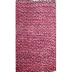 One Of The Kind Hand-Knotted Persian Wool Rug _ Luxurious Vintage Design, 12'7" x 1'10", Artisan