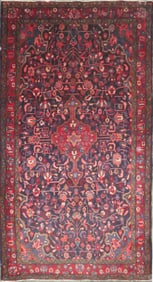 One Of The Kind Hand-Knotted Persian Wool Rug _ Luxurious Vintage Design, 9'8" x 5'6", Artisan