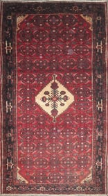 One Of The Kind Hand-Knotted Persian Wool Rug _ Luxurious Vintage Design, 9'8" x 5'4", Artisan